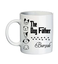 Köpek Seven ve Besleyen Erkeğe Dog Father İsimli Hediyelik Kupa Bardak