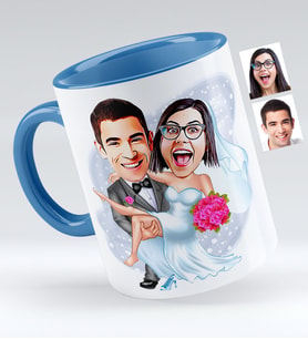 BK Gift Kişiye Özel Evleniyoruz Karikatür Kupa Bardak  9