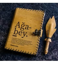 Lügatçe Ağabey İsme Özel Deri Defter