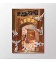 Arty Tablo Kapıdaki Güvercinler Tablo (Karışık)