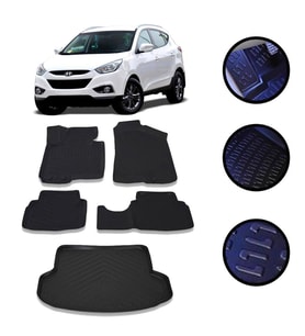 Hyundai ix35 2010-2016 Arası 4D Havuzlu Oto Paspas Ve Bagaj Set