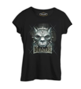 Maddog Siyah Kadın Tshirt