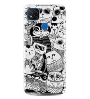 Kılıfland Xiaomi Redmi 9C Kılıf Silikon Resimli Kapak Cat Family Pattern Stok 1038