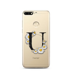 Papatya Harf Tasarım Süper Şeffaf Silikon Telefon Kılıfı Huawei Honor 7c-Y7 (201