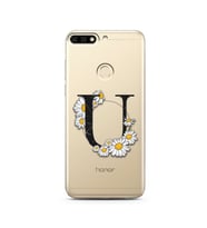 Papatya Harf Tasarım Süper Şeffaf Silikon Telefon Kılıfı Huawei Honor 7c-Y7 (201