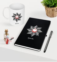 BK Gift Kişiye Özel Polis Temalı Siyah Defter Kalem Kupa Seti - 1 (Model 1)