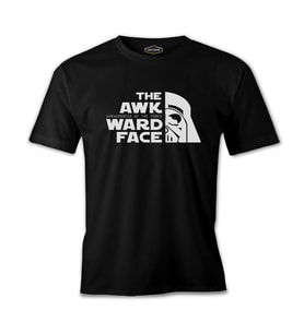 Star Wars - Awkwardness of The Force Siyah Erkek Tshirt