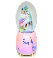 Unicorn Rainbow Işıklı Ve Müzikli Kar Küresi (Pembe)