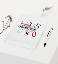 BK Gift Kişiye Özel İlköğretim Matematik Öğretmeni Temalı Beyaz Defter Kalem Hediye Seti - 1