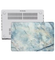 MacBook Air Kılıf HardCase Touch ID A1932 A2179 A2337 Uyumlu Kılıf Marble11NL (Burnt Olive)