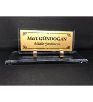 İsimlik Cam Metal Ayaklı Kişiye Özel Hediye