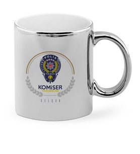 BK Gift Kişiye Özel Mesleki Komiser Yardımcısı Krom Kupa Bardak  2