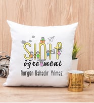 Sınıf Öğretmeni Yastık ve Gold Kupa Bardak