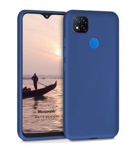 Microsonic Matte Silicone Xiaomi Redmi 9C Kılıf Lacivert
