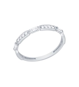 Diamond Line-Gülaylar Altın 14 Ayar Baget Taşlı Yüzük
