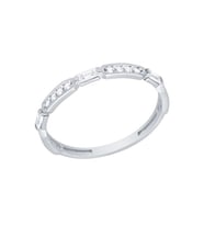 Diamond Line-Gülaylar Altın 14 Ayar Baget Taşlı Yüzük