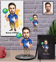Kişiye Özel İş Adamı Karikatürlü 5 li Hediye Seti Bay-16