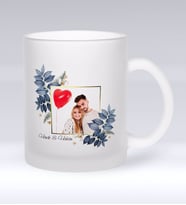 BK Gift Kişiye Özel İsimli Fotoğraflı Buzlu Cam Kupa Bardak-33 (Beyaz)
