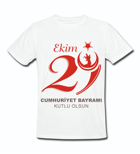 29 Ekim Baskılı Tasarım Tişört Unisex