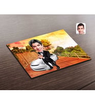 BK Gift Kişiye Özel Erkek Ajan Karikatürlü Ahşap Puzzle-1