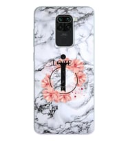 Mermer Çiçekli Harf Tasarım Süper Şeffaf Silikon Telefon Kılıfı Xiomai Redmi Not