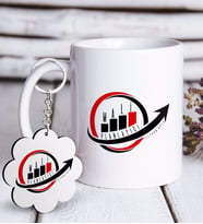 BK Gift Kişiye Özel Mesleki Mali Planlayıcı Beyaz Kupa ve Anahtarlık Hediye Seti-2 (Model 1)