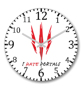 The Witcher I Hate Portal Duvar Saati Bombeli Gercek Cam