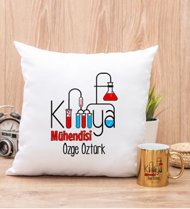 Kimya Mühendisi Yastık ve Gold Kupa Bardak