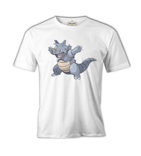 Pokemon - Rhydon Beyaz Erkek Tshirt