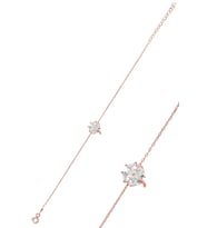 Söğütlü Silver Gümüş zirkon taşlı yonca modeli bileklik SGTL10090BEYAZ