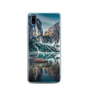 Göl Manzara Tasarımlı Süper Şeffaf Silikon Telefon Kılıfı Huawei P20   