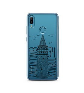 Galata Tasarımlı Süper Şeffaf Silikon Telefon Kılıfı Huawei Y6 Prime (2019)