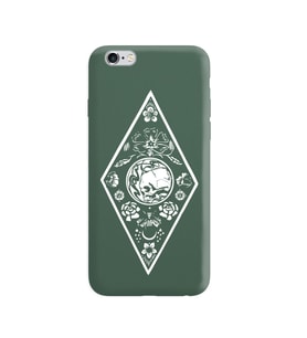 Iphone 6 Çizgi Tasarımlı Koyu Yeşil Lansman Telefon Kılıfı