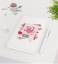 BK Gift Kişiye Özel Sevgililer Günü Beyaz Defter Kalem Seti-133