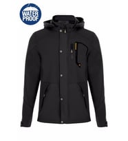 Erkek Siyah Yeni Sezon İç Cepli Su ve Rüzgar Geçirmez İçi Küklü Softshell Erkek Spor Mont (Siyah)