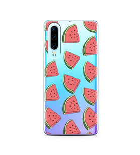 Karpuz Tasarımlı Süper Şeffaf Silikon Telefon Kılıfı Huawei P30  