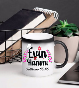 Evin Hanımı Kupa Bardağı Sihirli (Beyaz)