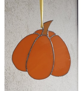 Markakanvas  Balkabağı cam vitray 17x16cm