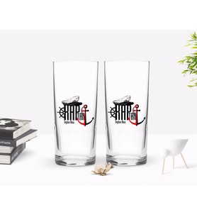 BK Gift Kişiye Özel Renkli Baskılı Kaptan Tasarımlı İkili Rakı Bardağı Seti-2 (Beyaz)