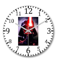Darth Vader1 Duvar Saati Bombeli Gercek Cam