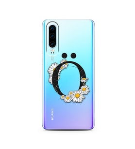 Papatya Harf Tasarım Süper Şeffaf Silikon Telefon Kılıfı Huawei P30   Ö-Harfi