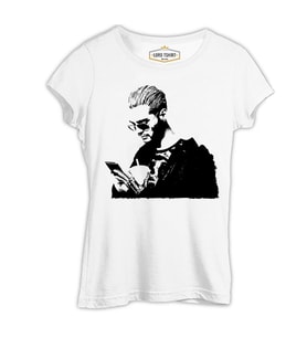 Tokio Hotel - Bill Kaulitz Beyaz Kadın Tshirt