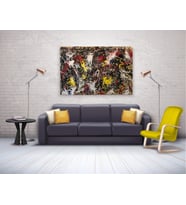 Jackson Pollock Soyut Tablo El yapımı (Karışık)