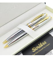 Scrikss 39 Gold Krom Tükenmez Kalem + Versatil Kalem Set  Scrikss Kalem  İsme Özel Kalem  Hediyelik Kalem