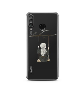 Salıncak Kız Tasarımlı Süper Şeffaf Silikon Telefon Kılıfı Huawei P30 Lite
