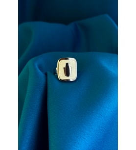 Mooni Accessories Fatma'nın Eli Gümüş Kaplama İçi Krem Ayarlanabilir Yüzük