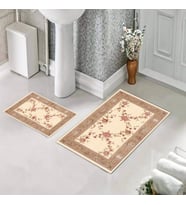 Banyo Halısı Ikili Klozet Takımı Kaymaz Tabanlı (60 xm x 100 cm + 40 cm x 60 cm) 