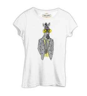 Zebra - Potikare Beyaz Kadın Tshirt