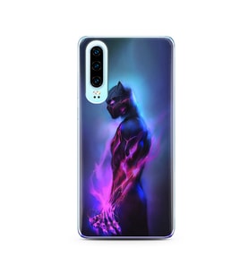 Black Panter Tasarım Süper Şeffaf Silikon Telefon Kılıfı Huawei P30 
