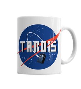 Doctor Who Tardis Nasa Logo Kupa Bardak Porselen